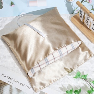 Customized Satin Lingerie <b>Bag</b> With Ribbon Logo Envelope Silk Hair Bundle Underwear Packaging <b>Dust</b> <b>Bag</b> Flap Gift Satin Pouch - Product Image 4