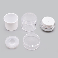 Pot de crème cosmétique rond de luxe en plastique acrylique à double paroi pots de recharge sous vide