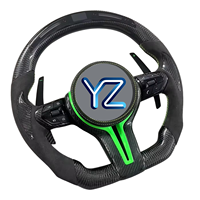 Volant de voiture en fibre de carbone personnalisé de style sportif YZ pour BMW Série 1 2 3 4 5 228i, pièces de tuning pour l'intérieur de la voiture