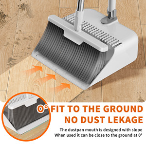 Sinh thái thân thiện đứng thẳng chổi và bụi Pan Bàn chải dài xử lý chổi quét dọn Combo Tay chổi và quét dọn hình ảnh - Product Image 5