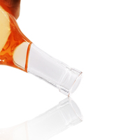 Botol kaca sirup Maple Kelas makanan tersedia untuk Gin coklat kopi kosong bening mewah botol sirup kaca untuk minuman keras