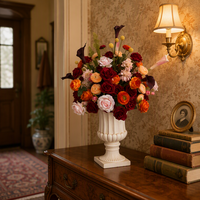 Boule de fleurs personnalisée, fleurs artificielles, nouveau design pour la décoration de mariage, cérémonie, événement, fête, décoration, support ODM OEM
