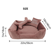 Lit pour chat et chien luxueux et doux, design princesse, écologique, fond antidérapant, accessoires pour chien