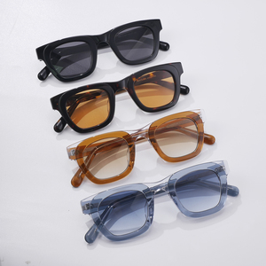 Vintage Thick Acetate Square <b>Sunglasses</b> Unisex <b>Gradient</b> Lens UV400 Protection Retro Fashion Sun Glasses Custom Logo - Product Image 1