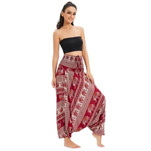 Vendita calda stile Thailand colore Vintage floreale bohémien <span class=keywords><strong>Yoga</strong></span> Sport Boho tuta <span class=keywords><strong>pantaloni</strong></span> per ragazze adulte - Product Image 6