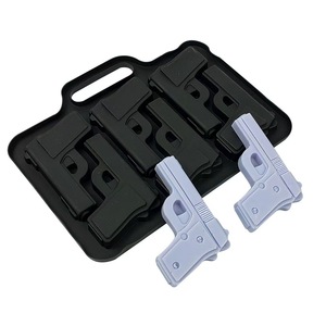 Moule en silicone à 6 cavités en forme <span class=keywords><strong>de</strong></span> pistolet pour glaçons, chocolats, bonbons, résine et plâtre - Product Image 2