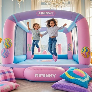 บ้านเด้งเป่าลม8FT สำหรับเด็กและเด็กวัยหัดเดินพร้อมเครื่องเป่าลมใช้ในเชิงพาณิชย์งานปาร์ตี้วันเกิดกลางแจ้ง - Product Image 4