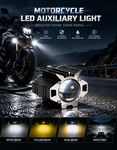 Faro LED Esterno Universale Yongyou per Moto, Luce Ausiliaria Impermeabile per ATV UTV, Guida Notturna su Strada - Product Image 1