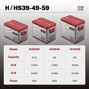 HS39 <span class=keywords><strong>ALPICOOL</strong></span> AC/DC compresseur voiture réfrigérateur 12v 24v double zone Portable Camping voiture réfrigérateur pour extérieur Cottage RV équipement - Product Image 2