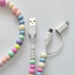 Cable de Carga con Cuentas Coloridas Personalizadas al por Mayor, 2 en 1 - Product Image 5
