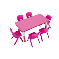 Meilleures ventes - Ensemble table et chaise réglables en plastique pour enfants - Mobilier scolaire - Utilisation préscolaire