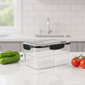 Recipientes de Armazenamento de Plástico Transparente à Prova de Vazamentos para Cozinha, Livre de BPA, Grande Capacidade, com Tampas Herméticas - Product Image 1