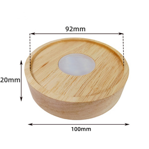 10cm vòng khuếch tán Hội Đồng Quản trị LED bằng gỗ ánh sáng cơ sở cho pha lê hiển thị Glass <span class=keywords><strong>cup</strong></span> trang trí bức tượng nhỏ ánh sáng cơ sở đèn bàn - Product Image 3