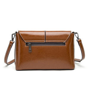 Bolso de Cuero Vacuno Encerado Estilo Coreano 2025, Bolso de Hombro Pequeño Cuadrado para Mujer, Bolso Cruzado Diagonal de Cuero, Venta al por Mayor - Product Image 5