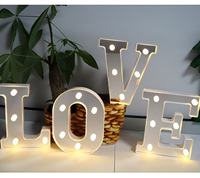 Lettres lumineuses 3D murales ou de table, chiffres et alphabet avec interrupteur à glissière pour décoration de mariage, anniversaire, café