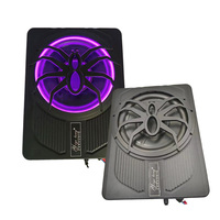 Subwoofer Activo para Auto de 1200W con Amplificador y Tubo de Bajos, Marco de Aluminio de 10 Pulgadas, Bobina Simple, 12V CC, Altavoces para Auto