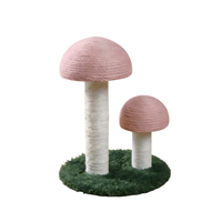 Griffoir pour chat en forme de champignon, en sisal naturel, base stable anti-basculement, jouet décoratif pour aiguiser les griffes pour chatons d'intérieur