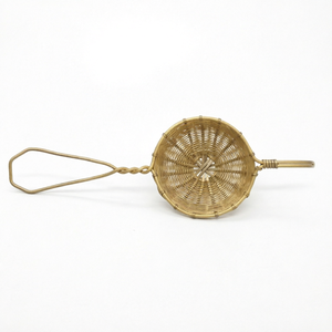 Handmade Brass Tea <b>Strainer</b> Fine <b>Mesh</b> Tea Infuser Long Handle Loose Leaf Tea Filter for Tea Set - Product Image 1