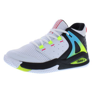 Calzado Deportivo AND1 Takeoff 3.0 GS para Niño, Talla 4, Modelo AD90104BWXY, Colores Blanco/Negro/Amarillo Seguridad - Product Image 1