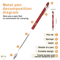 Stylo multifonction tactile à pointe souple, promotionnel, nouveau, très vendu, avec logo personnalisé pour téléphone portable et usage scolaire
