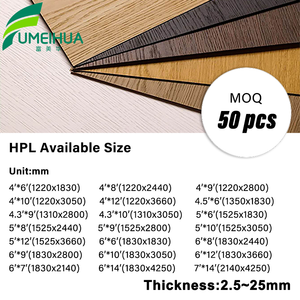 Lámina Laminada <span class=keywords><strong>HPL</strong></span> Impermeable con Acabado de Madera - Product Image 2