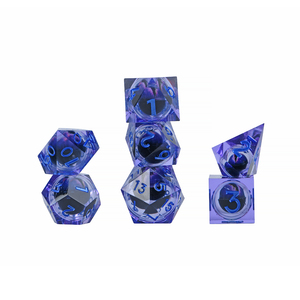 Juego de dados RPG de plástico acrílico de resina poliédrica DND hecho a mano, accesorios para juegos rodantes de primera calidad - Product Image 2