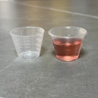 Gobelet doseur jetable gradué en plastique PP transparent de 30 ml