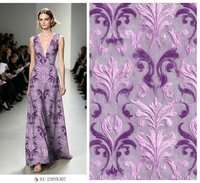 Tissu 100% rayonne / faux velours / rayonne imprimée / imprimé floral / tissu imprimé numérique effet flock / viscose pour robe