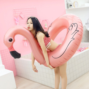 Flamingo <b>Inflatable</b> Swim Ring 90cm Thick PVC Adult <b>Pool</b> <b>Float</b> Water Park Use - Product Image 1