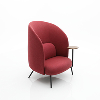 Fauteuil de loisirs à négociation unique Accent Hotel Chaise longue en cuir Chaise pivotante confortable avec pied en acier inoxydable