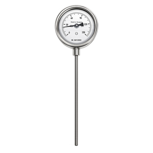 מדחום דיגיטלי תעשייתי עמיד בפני זעזועים, מלא שמן, עשוי כולו מפלדת אל-חלד איכותית של Honno, 1/2 אינץ' NPT, עם לוח מחוגים 4 אינץ', למדידת קיטור ומים, OEM - Product Image 2