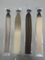Extensions de cheveux vierges humains à pointe K, extensions de cheveux à pointe plate en kératine, ombré balayage, vente en gros