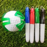Transparent Golf Ball Line Liner Dessin Marquage Alignement Outil de mise avec marqueur stylo balle de golf pochoir