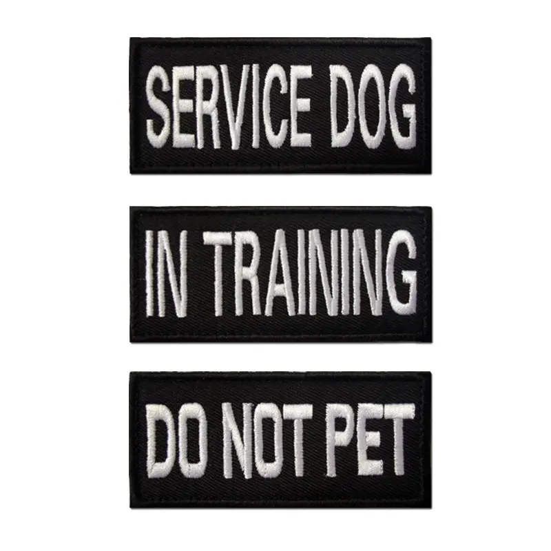 Patch de broderie pour animaux de compagnie de chien de service personnalisé en gros personnalisé
