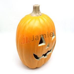 Grande <span class=keywords><strong>Zucca</strong></span> di <span class=keywords><strong>Halloween</strong></span> Artificiale Luminosa e Divertente, <span class=keywords><strong>Decorazione</strong></span> per Festival, Ornamento da Tavolo per Interni - Product Image 5
