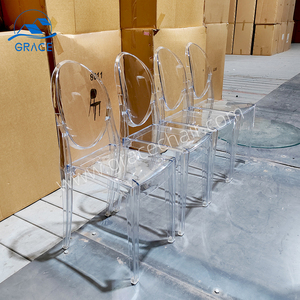 <span class=keywords><strong>Chaise</strong></span> <span class=keywords><strong>Victoria</strong></span> <span class=keywords><strong>Ghost</strong></span> en acrylique transparent empilable de qualité supérieure, <span class=keywords><strong>chaise</strong></span> de salle à manger en résine PC transparente imperméable pour mariage, banquet, café - Product Image 3