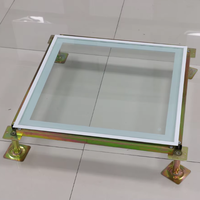 Lingding 600x600mm Antistatische Verstärkte Transparente Glas-Doppelbodenplatten Modell LD600 2-Jahres-Garantie Modernes Design für