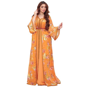 Produits tendances Moyen-Orient Femmes Costume arabe Robe ethnique transfrontalière Jalabiya Dubaï Vêtements musulmans - Product Image 1