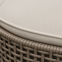 Ensemble de mobilier de jardin moderne en aluminium pour hôtel et restaurant, comprenant un ensemble de canapés de salle à manger, un ensemble de chaises et table de patio, et un ensemble de table de salle à manger d'extérieur en corde.
