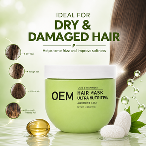 Mascarilla Capilar Nutritiva Personalizada al por Mayor 350G Producción a Granel Tratamiento Intensivo Restaura la Humedad y el Brillo Para Todo Tipo de Cabello - Product Image 6