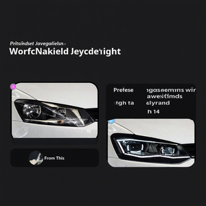 09-18 Polo 12V 55W Headlight Assembly Modification LED Lens Daytime Running Lights Sequential Turn Signals 1 Year Warranty - Product Image 4