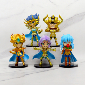 5ชิ้นหุ่น PVC ดีไซน์ใหม่รูปปั้นอนิเมะญี่ปุ่นสีทองเซนต์เซย์ย่าเครื่องประดับของเล่นสะสมหุ่นแอ็กชัน5ชิ้น - Product Image 1