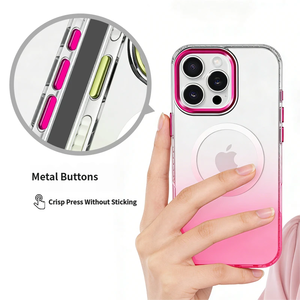 Étui magnétique personnalisé avec logo et boutons métalliques pour iPhone 17, <span class=keywords><strong>coque</strong></span> souple en TPU dégradé, antichoc, motif <span class=keywords><strong>personnalisable</strong></span> - Product Image 3