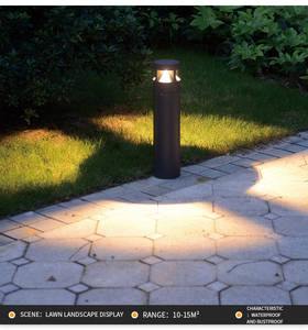 Hiện đại bên ngoài vườn hiên ngoài trời không thấm nước LED GU10 E27 ánh sáng IP54 bãi cỏ bollard Đèn trụ Cột đèn trang trí chiếu sáng - Product Image 4