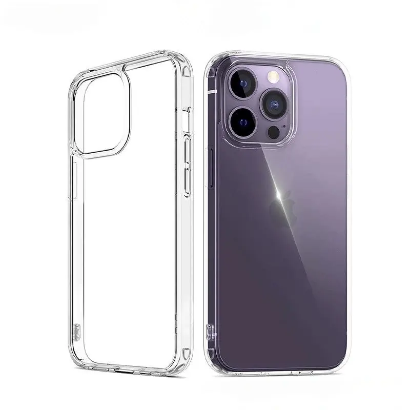 Transparent PHONE CASE For iPhone X-15 Pro Crystal Clear Phone Cover 2.0mm Ultra Clear PC+TPU,shockproof iphone case
