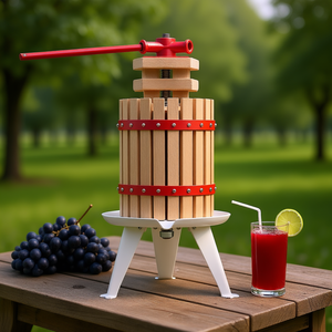 Prensa Manual para Vino de Frutas, 1.6 Galones, Cesta de Madera, Modelo D0100XU6ICY, para la Elaboración de Vino y Extracción de Jugo - Product Image 2