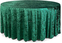 Nappe Ronde en Velours Froissé Élégante LUCHUAN – Nappes de Luxe en Velours Froissé pour Événements