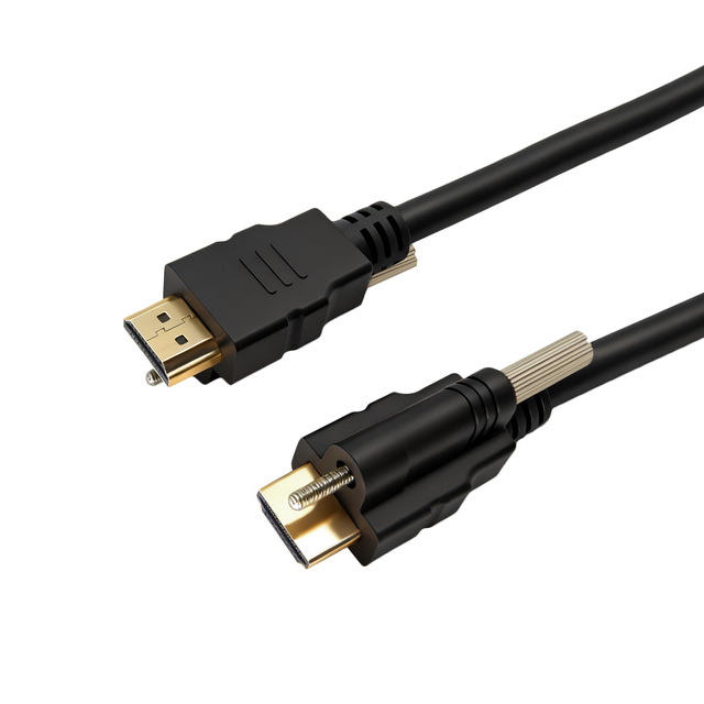 4K/60Hz HDMI 2.0 Cable with Locking Screw Gold-Plated Connector HDMI Cord for PC Laptop to HDTV Monitor