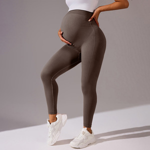 Pantaloni Lifting per l'abbigliamento <span class=keywords><strong>premaman</strong></span> traspirante a vita alta con supporto per la schiena <span class=keywords><strong>collant</strong></span> Ultra elasticizzati in Spandex/Nylon - Product Image 5