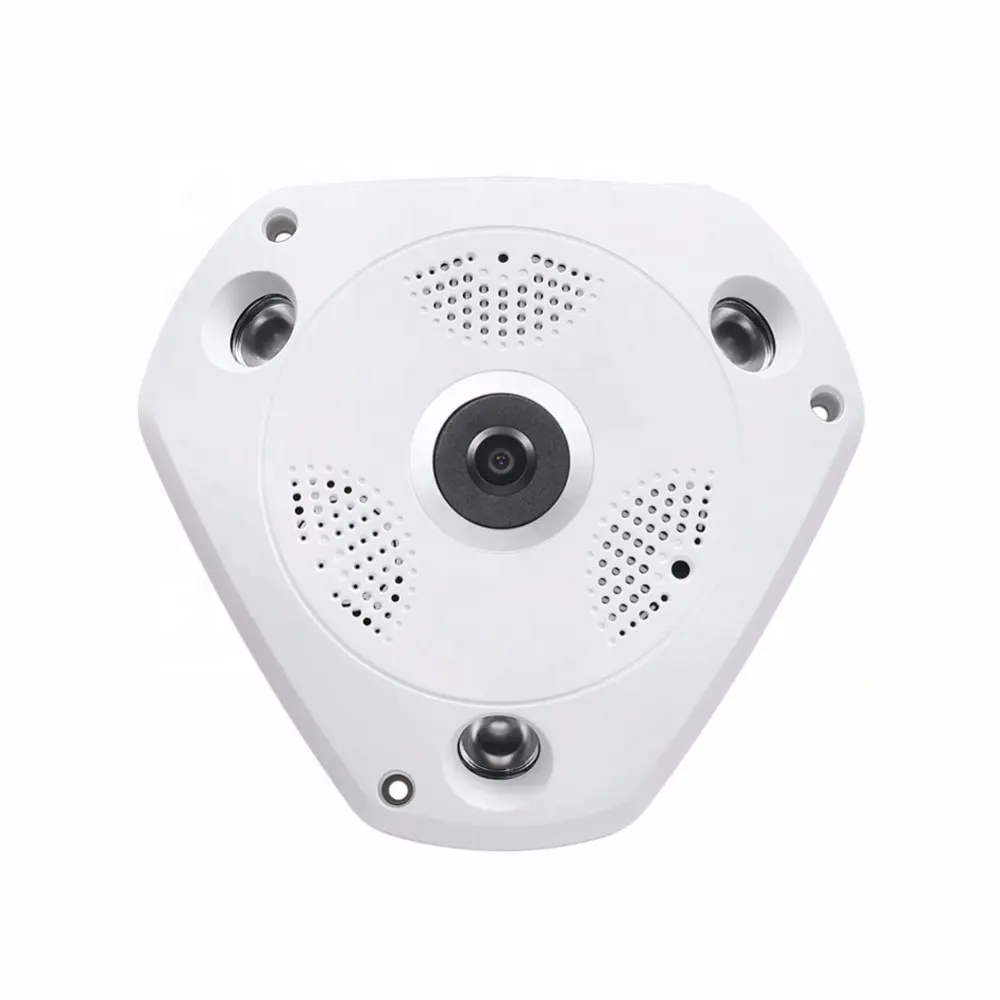 New 2021 4G Fish-eye Lens IP Camera Wireless 1080P HD Wide Angle CCTV Home Surveillance 3D VR 2-Way Audio Cam - EU Version